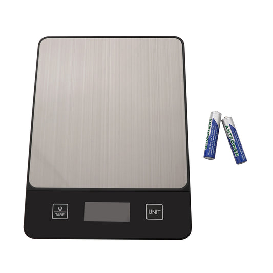 Electronic Scale - Max 10kg - Stainless Steel Digital Kitchen Scale for Cooking, Baking, Meal Prep, Portion Control