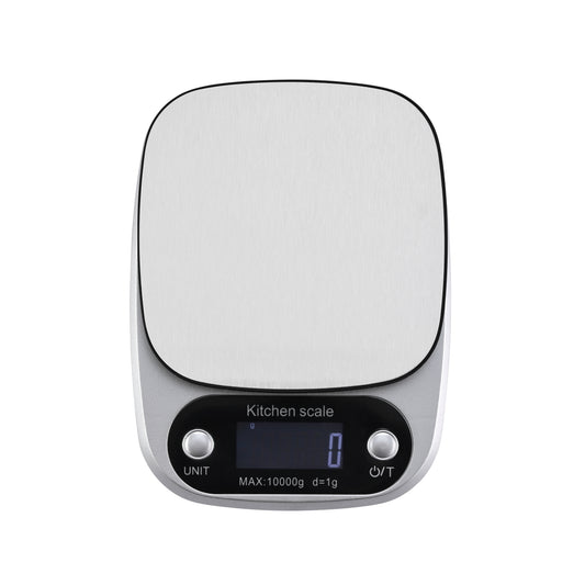 Electronic Scale - Max 10Kg - High Precision Stainless Steel Digital Kitchen Scale with Backlit LCD Display, 1g Accuracy, and Tare Function - for Cooking, Baking, Meal Prep, & Portion Control