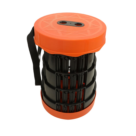 Collapsible Stool - Upgraded Height Adjustable Retractable Folding Portable Telescopic Seat with Non Slip Base, Lightweight Plastic Chair for Outdoors, Camping, Fishing, Hiking, Travel BBQ Use