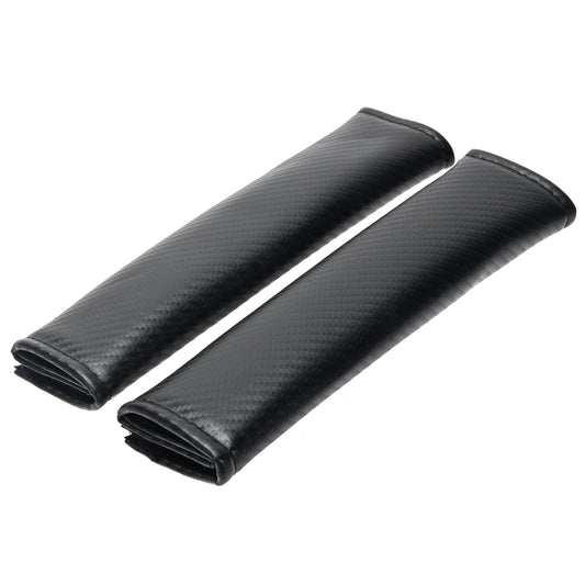 غطاء حزام أمان من قطعتين - واقيات كتف ناعمة خامة جلد مبطنة، مناسبة لجميع أنواع السيارات والـSUV.