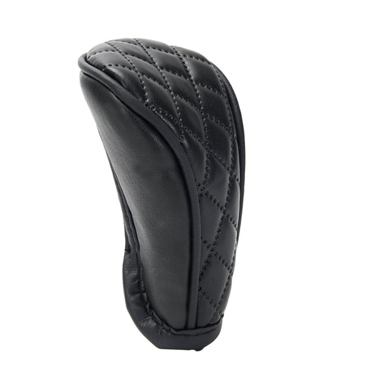 غطاء عصا الجير للسيارة - أسود - واقي مقبض وعصا جير داخلي بمقاس مناسب لمعظم السيارات، مع سحاب خلفي لسهولة التركيب، وتصميم جلدي مبطن ناعم يمنح مظهرًا أنيقًا واستخدامًا مريحًا للسيارات، الشاحنات والـSUV.