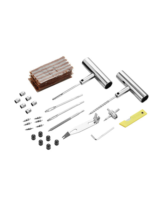 Tire Repair Kit with Heavy Duty Tire Plug Set - 58pcs - Tubeless Tire Plug Kit with T-Handle Tools, Valve Core Tool, Portable Case for Car, SUV, Motorcycle, Truck, Emergency Flat Tire Repair