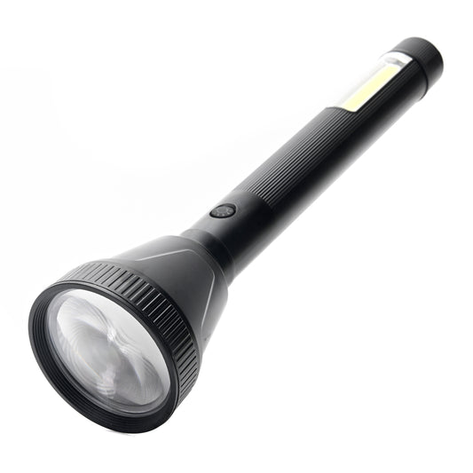 15W Narrow-Handle Flashlight - 3600mAh High-Lumen USB-C Rechargeable LED Flashlight with Focused Beam, Type-C Cable Included, Handheld Light for Work, Emergency, Camping, Garage, Automotive